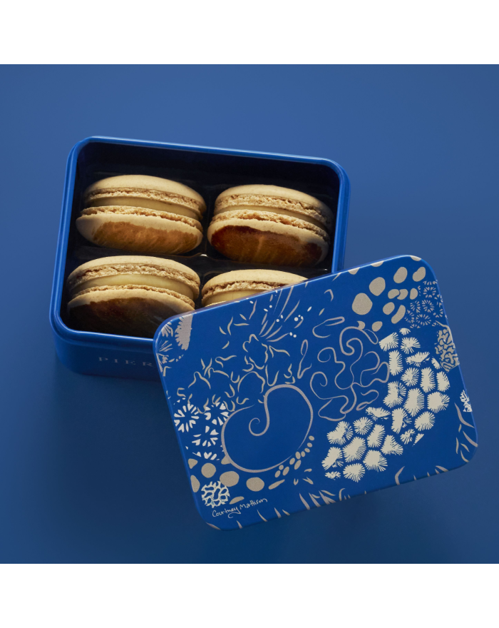 Coffret de 4 macarons Truffe Blanche Noël Pierre Hermé Paris