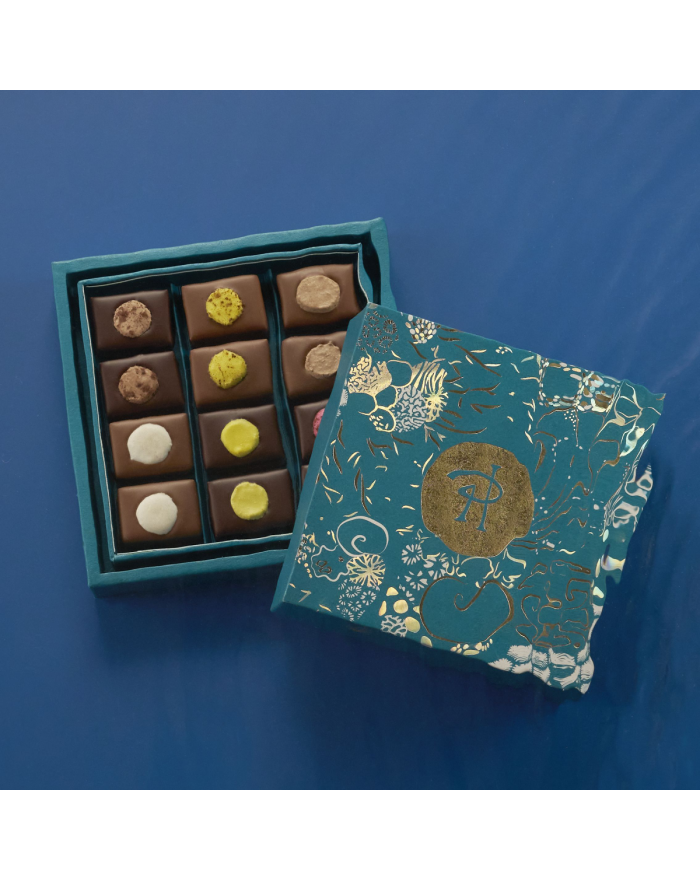 Assortiment de 12 bonbons de chocolat au macaron Pierre Hermé Paris