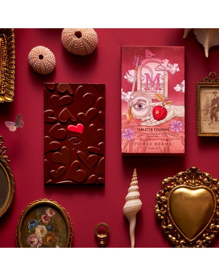 Tablette Fourrée Praliné Mais Grillé Chocolat Noir Pierre Hermé Paris