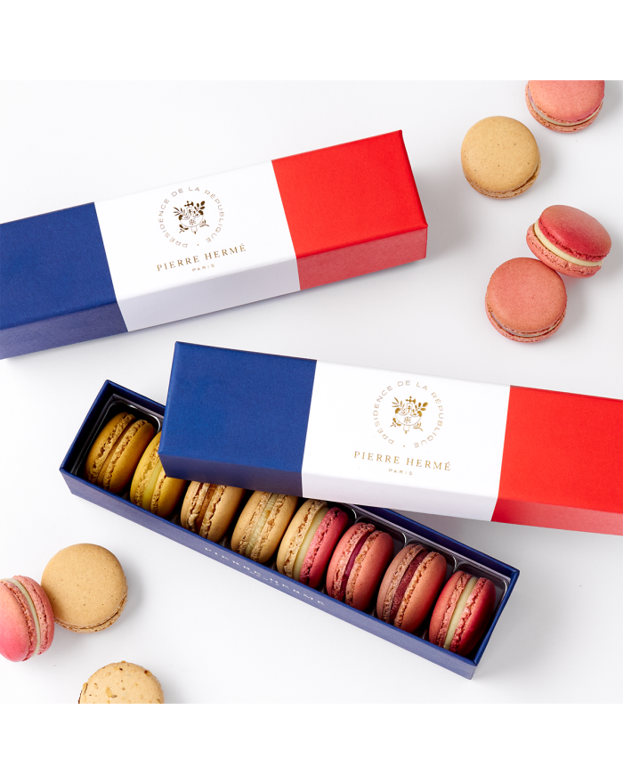 Coffret de 8 macarons Maison Elysée Pierre Hermé Paris