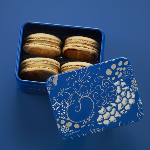 Coffret de 4 macarons Truffe Blanche Noël Pierre Hermé Paris