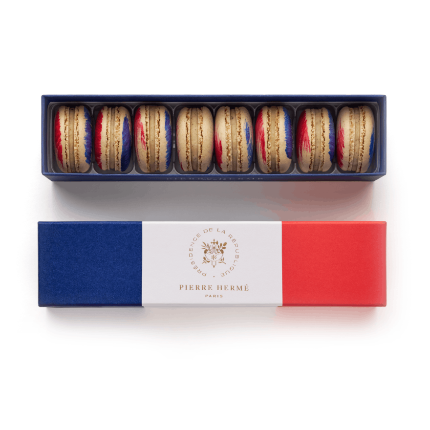 Coffret de 8 macarons 100% Élysée Pierre Hermé Paris