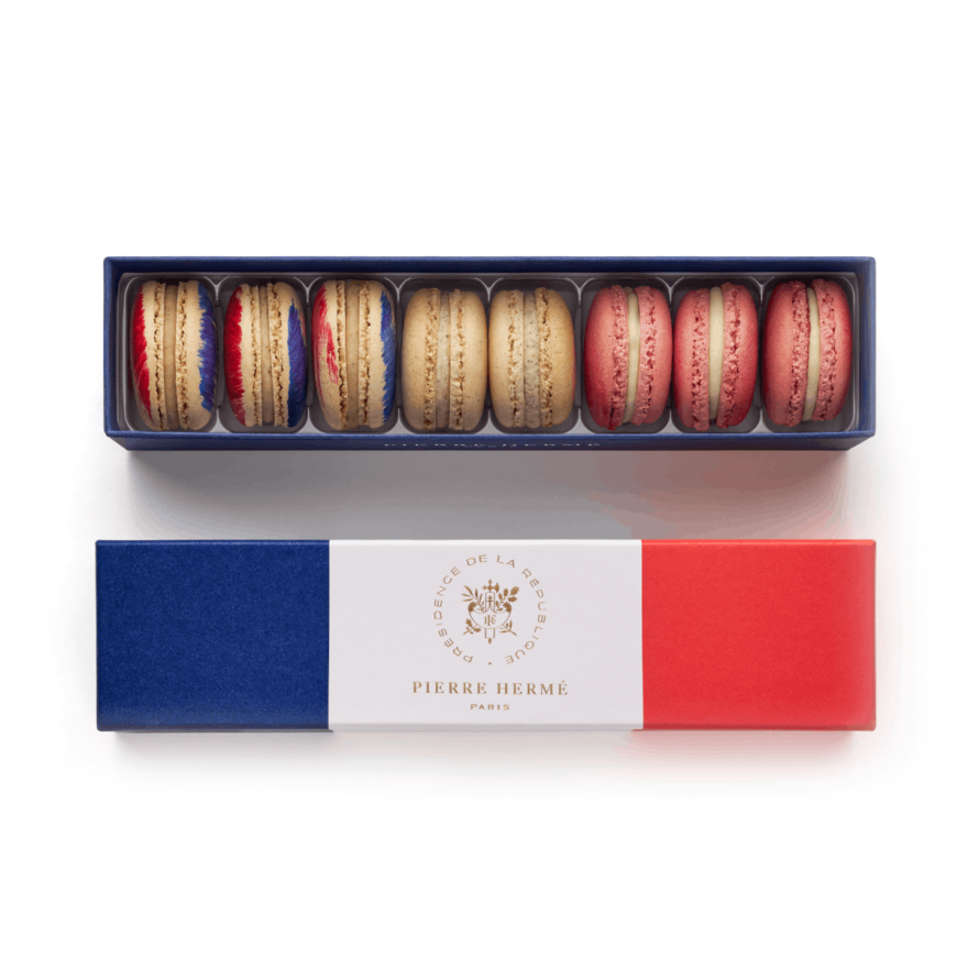 Coffret de 8 macarons Pierre Hermé Paris X Élysée