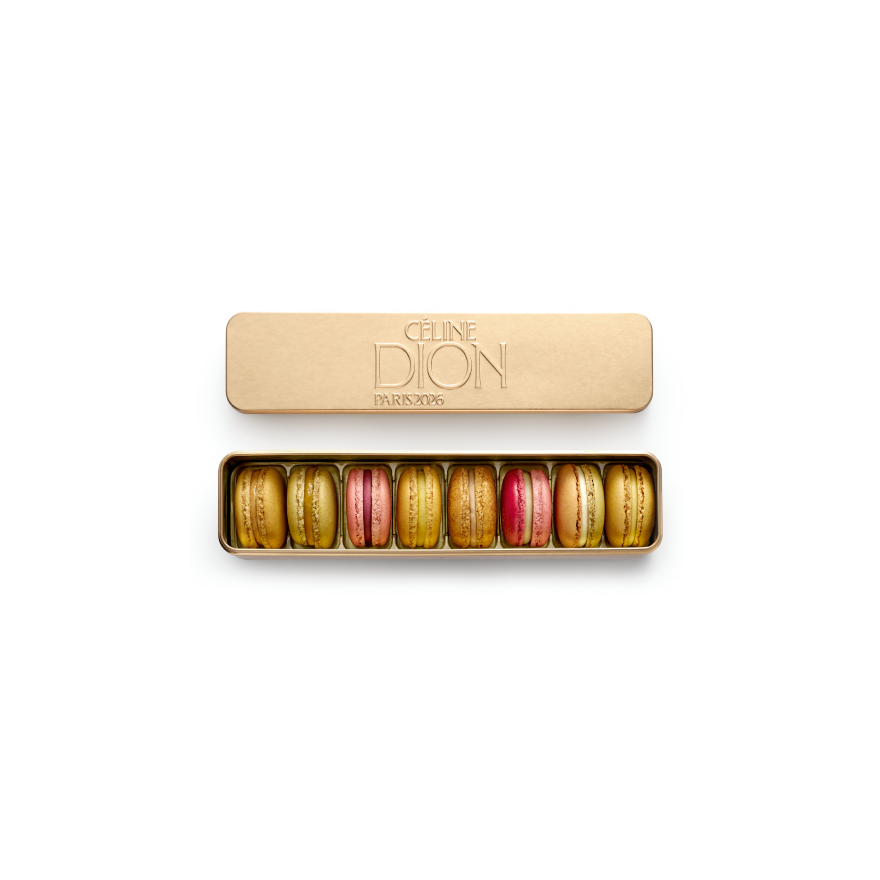 Coffret métal de 8 macarons - Céline Dion