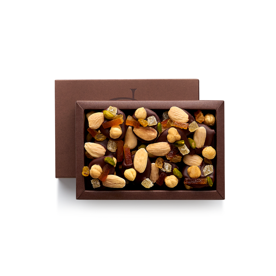 Mendiants au chocolat noir