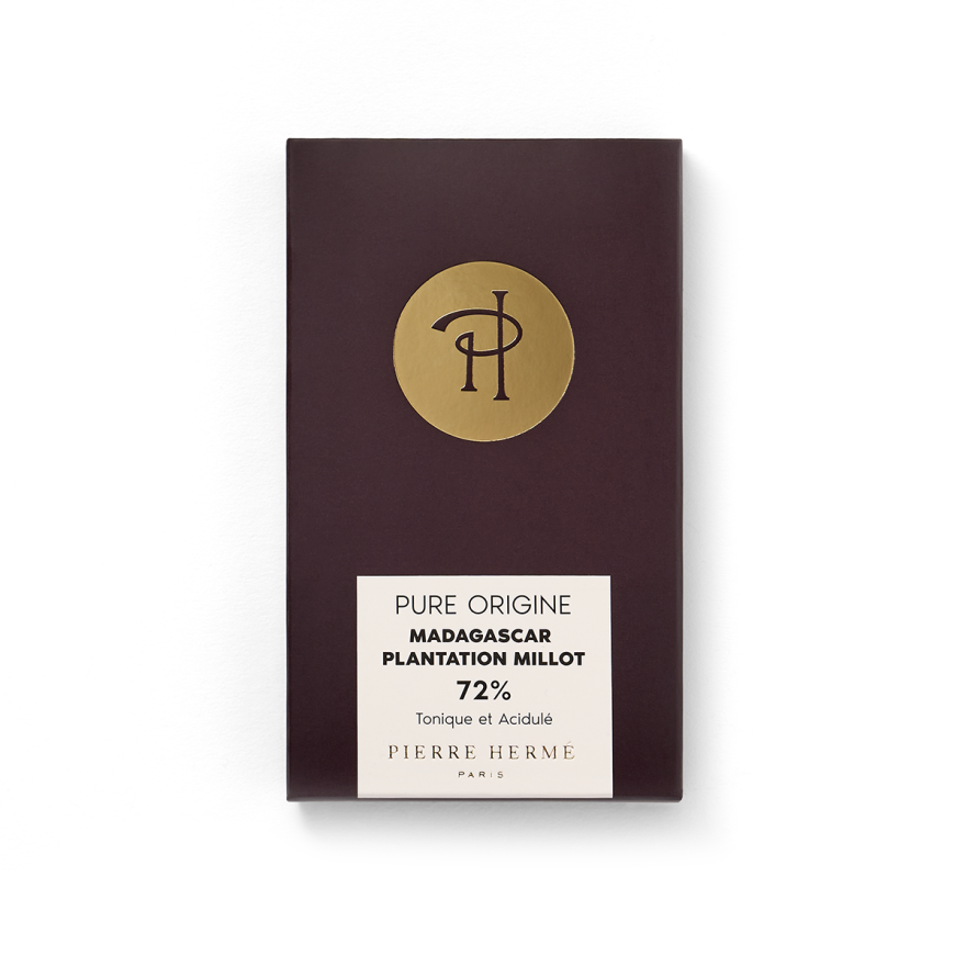 Tablette de chocolat noir pure origine Madagascar Plantation Millot