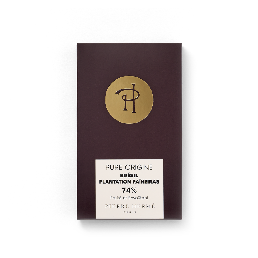 Tablette de chocolat noir pure origine Brésil plantation Paineiras