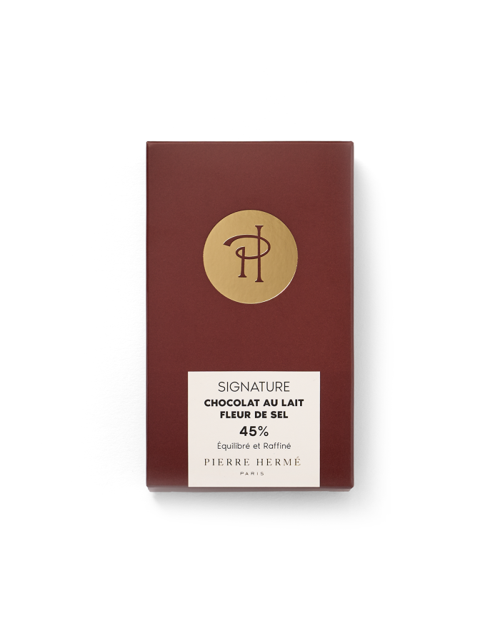 Tablette de chocolat au lait à la fleur de sel