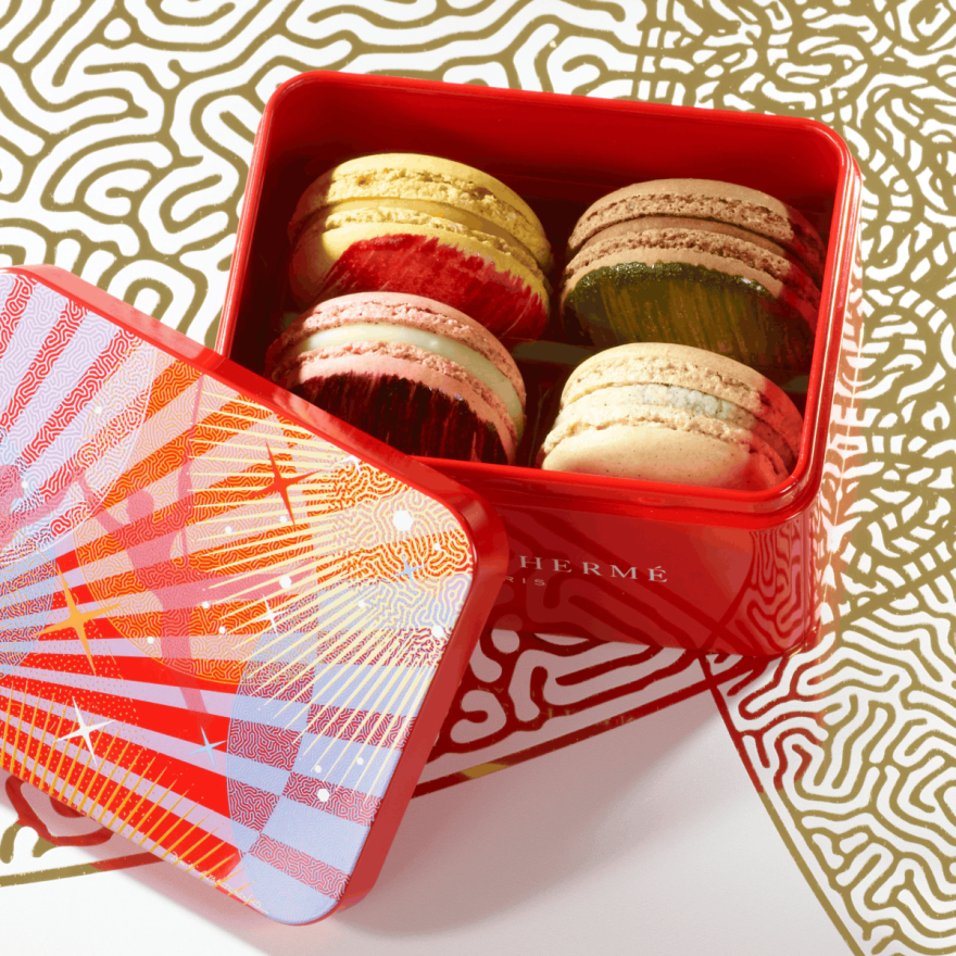 Coffret métal de 4 Macarons | Collection Invisible Pierre Hermé Paris