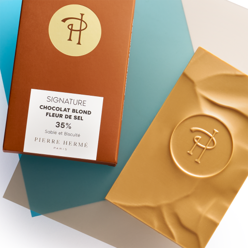 Tablette de chocolat blond caramélisé à la fleur de sel | Pierre Hermé Paris