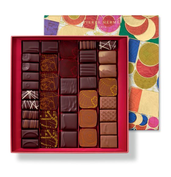 Coffret assortiment 64 bonbons de chocolat