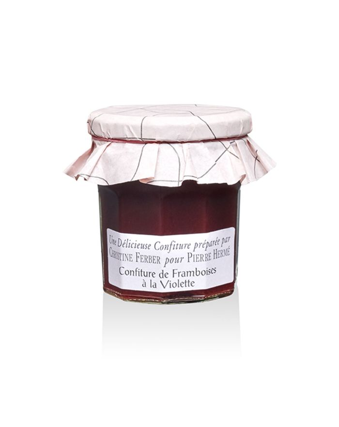 Raspberry and violet jam