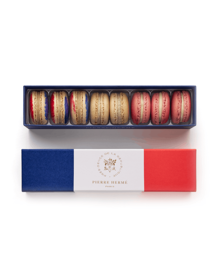 Coffret de 8 macarons Pierre Hermé Paris X Elysée