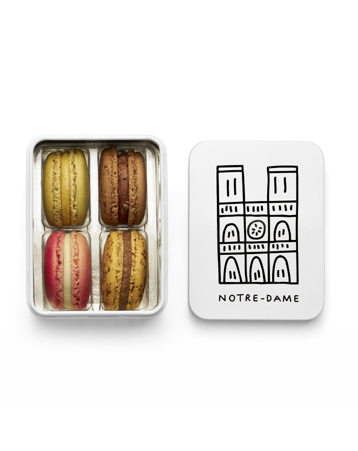 "Incontournables" 4 macarons - Coffret "Notre-Dame de Paris"