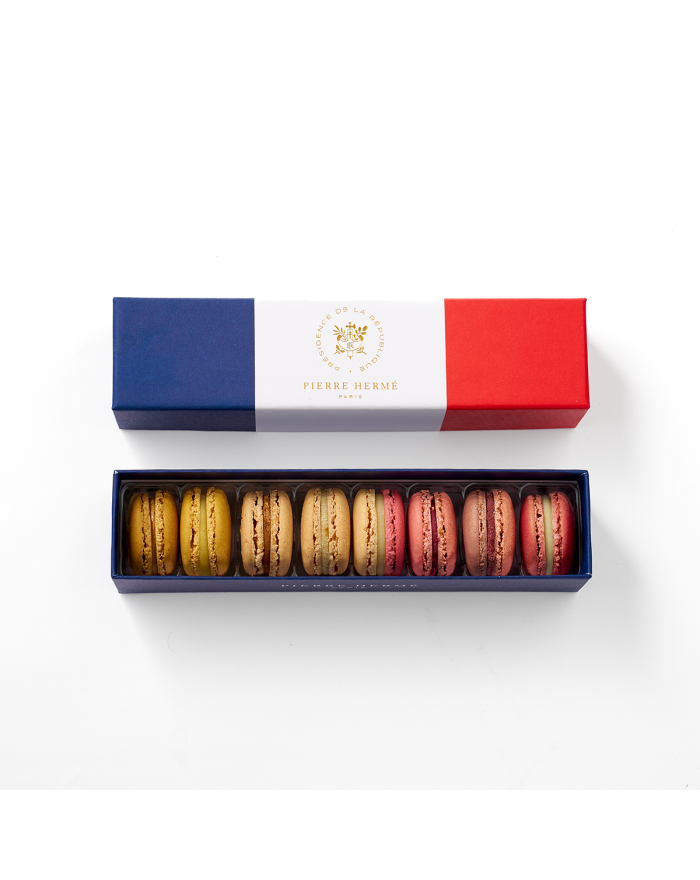 Coffret de 8 macarons Pierre Hermé Paris X Elysée
