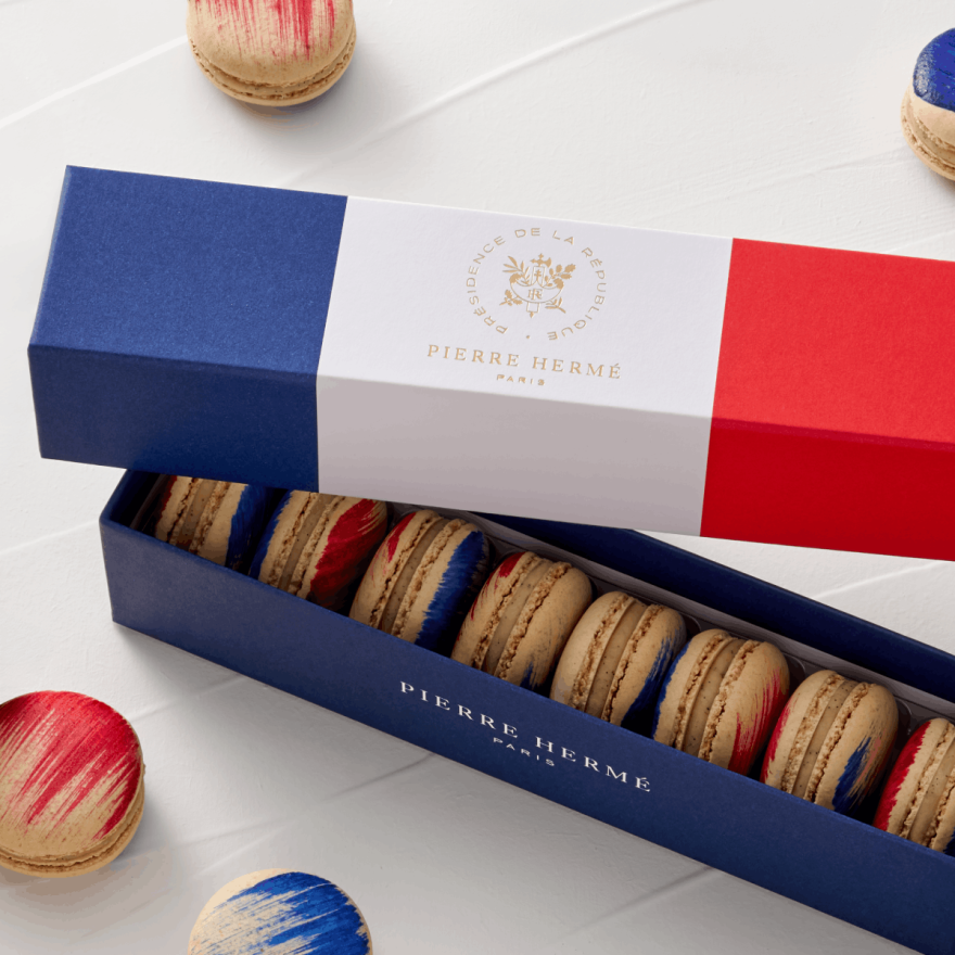 Coffret de 8 macarons 100% Élysée Pierre Hermé Paris