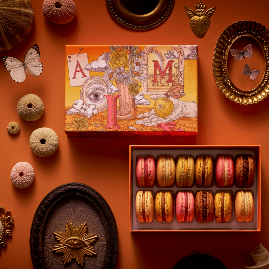 Coffret de 12 macarons Julie Serre Pierre Hermé Paris