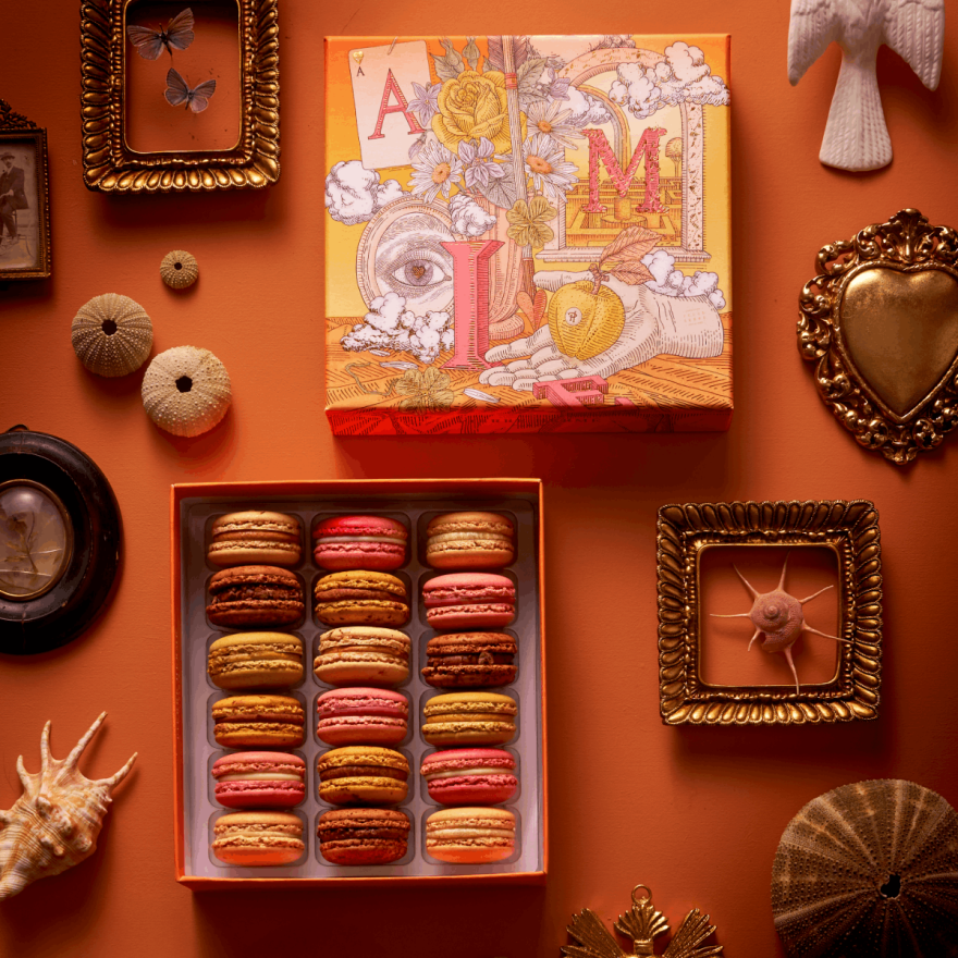 Coffret de 18 macarons Julie Serre Pierre Hermé Paris