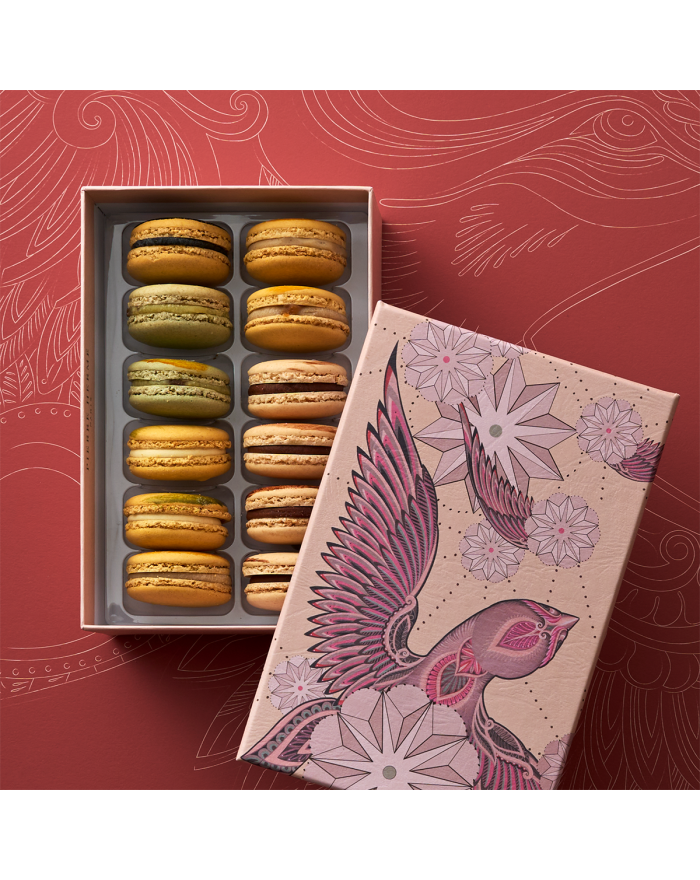 Coffret de 12 macarons assortiment découverte Pierre Hermé Paris
