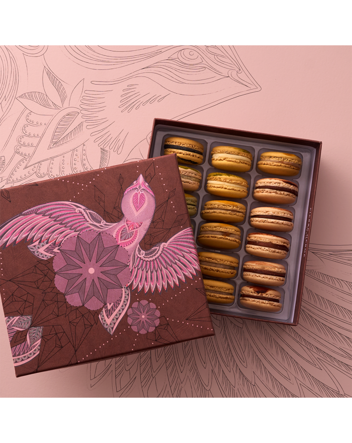 Coffret de 18 macarons assortiment découverte Pierre Hermé Paris