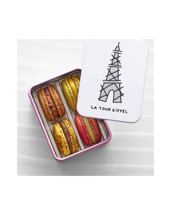 "Incontournables" 4 macarons - Coffret "Tour Eiffel"