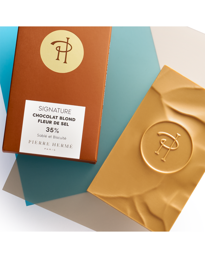 Tablette de chocolat blond caramélisé à la fleur de sel | Pierre Hermé Paris