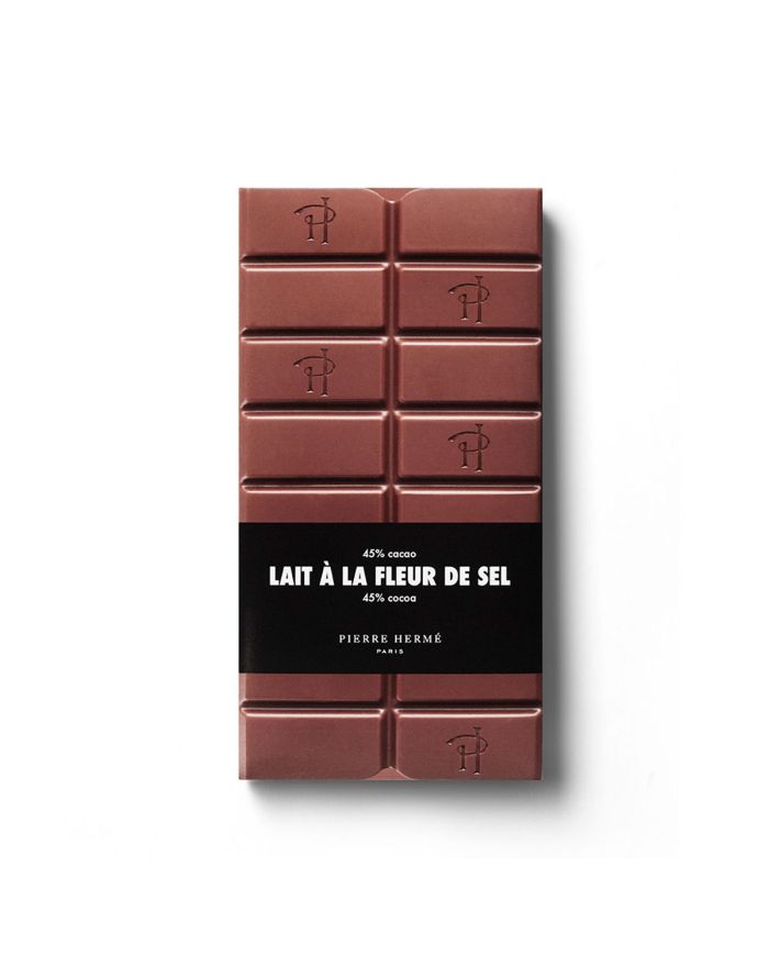 Tablette de chocolat au lait à la fleur de sel