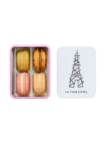 "INCONTOURNABLES" 4 MACARONS - COFFRET "TOUR EIFFEL"